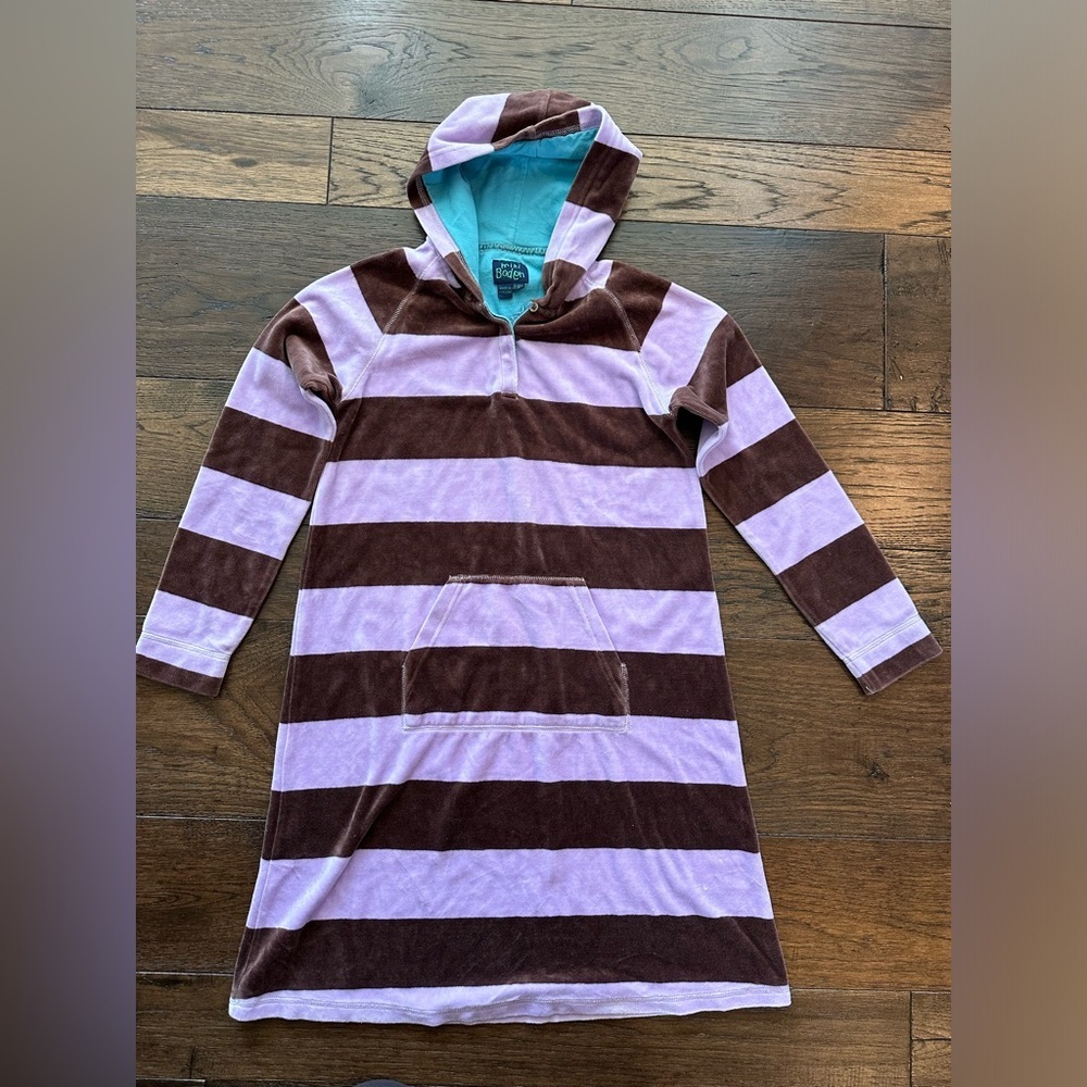 Mini Boden Girls Purple/ Brown Dress- 11/12Y